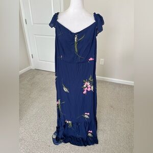 NWT Sugarlips Navy Floral Tank Dress Size 2X